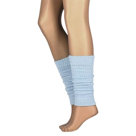 Apollo - Beenwarmers Dames Ribbed - Licht Blauw - One Size - Beenwarmers