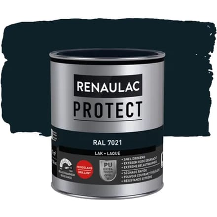 Renaulac Houtlak Binnen Protect - Zwartgrijs - Hoogglans - 750ml