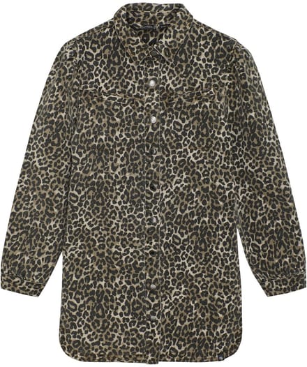 Indian Blue Jeans Winter jurk meisjes - zand - luipaard