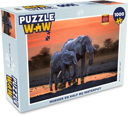 Puzzel Moeder en kalf bij waterput - Legpuzzel - Puzzel 1000 stukjes volwassenen