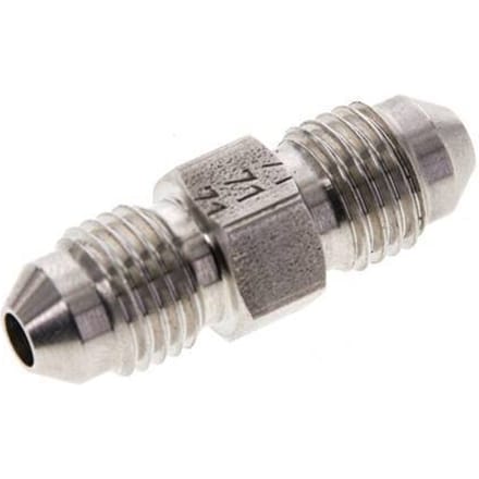 JIC  Dubbele Nippel UNF 7/16''-20 RVS 310bar