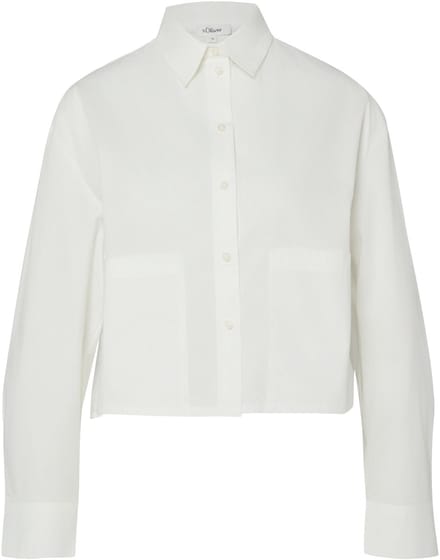 s.Oliver - female - Kortere poplin blouse in een ontspannen pasvorm