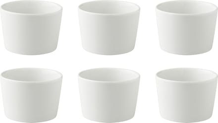 Palmer - Schaal - Kom - White Delight - 10 cm - Wit - Porselein - Bordenset - 6 stuks