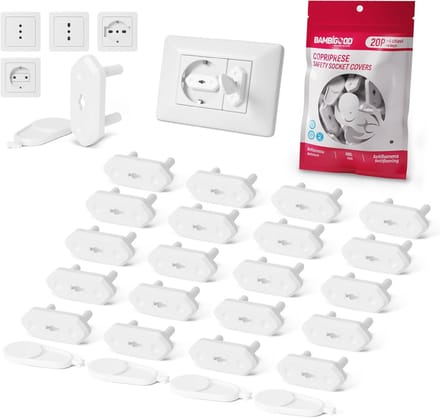 Set van 20 + 4 Stopcontactzekeringen voor Kinderen - Universele Stekkerbescherming - Veiligheid Thuis