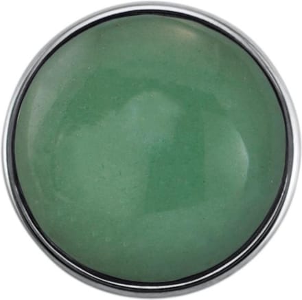 Quiges - Drukknoop Mini 12mm Groen Natuursteen - EBCMK156