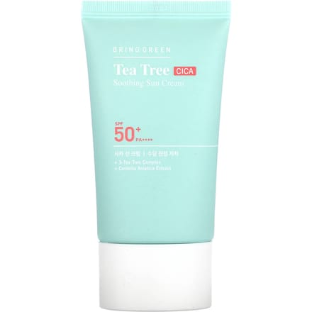 Bringgreen, Tea Tree Cica Soothing Sun Cream, SPF 50+ PA++++, 1.69 fl oz (50 ml) white