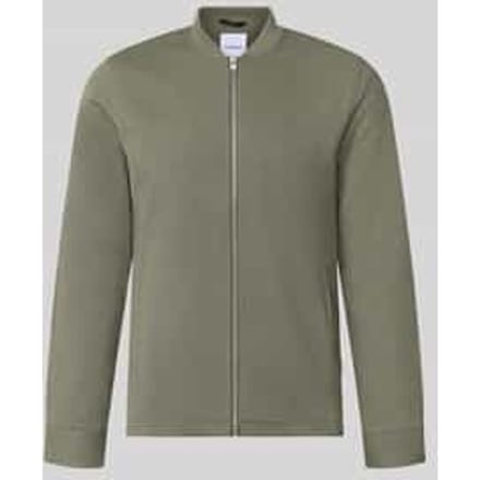 Slim fit sweatjack met opstaande kraag