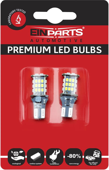 Einparts LED T15 Wit 6000K Achterlichten - W16W 30SMD 3020 (set)