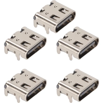 5pcs Port de Charge de Manette de Jeu Interface Type C Remplacement Prise de Charge de Manette de Jeu pour PS5 beige