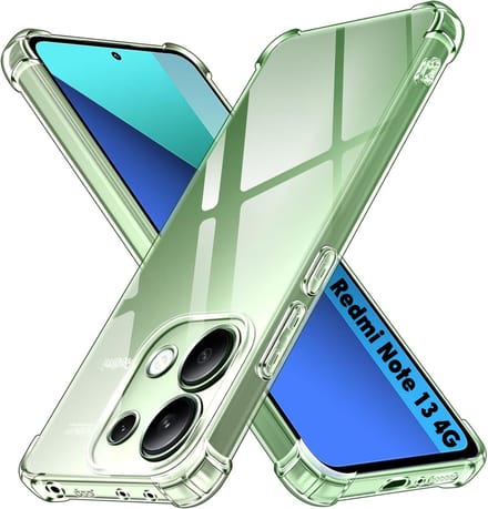 Hoesje voor Xiaomi Redmi Note 13 4G backcover Shockproof siliconen Transparant
