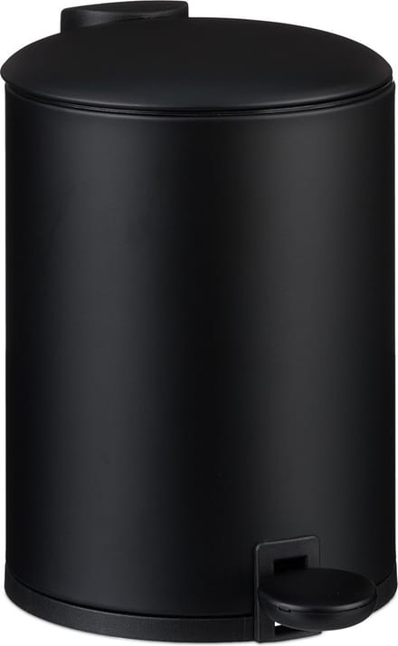 badkamer prullenbak - 3 l - softclose - toilet - wc - mat - zwart
