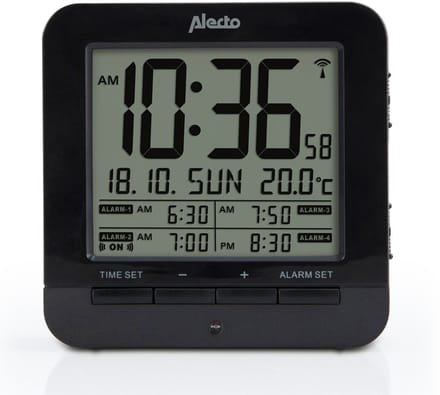 Alecto AK-20 - Digitale Reiswekker met Thermometer - Zwart