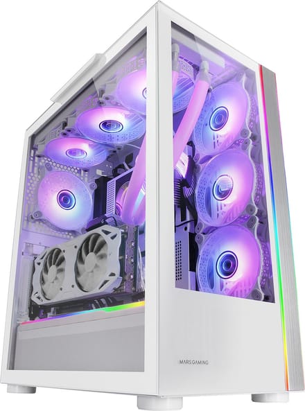 ATX Semi-tower Box Mars Gaming MCULTRA XXL Premium RGB White