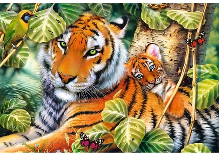Trefl Puzzle - Two tigers (1500 pieces) 2D Puzzels