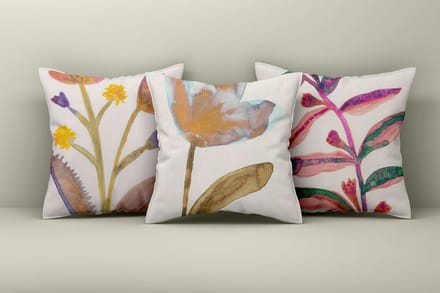 Asir - Set kussenhoezen (3 stuks) - Veelkleurig - 50% katoen / 50% polyester - 43 x 43 cm