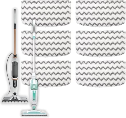 Vervanging Stoom Mop Pads - Wasbare Microfiber Pads - Vloeren Reinigen - Effectieve Schoonmaakstrips - 6 Stuks - Wit