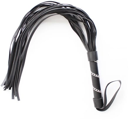 Smart Moves - Flogger - Handvat Gedecoreerd met Kettingen - 64 cm - Zwart