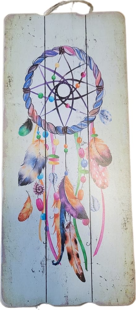 wandbord - hout - dreamcatcher 2 - 34x15
