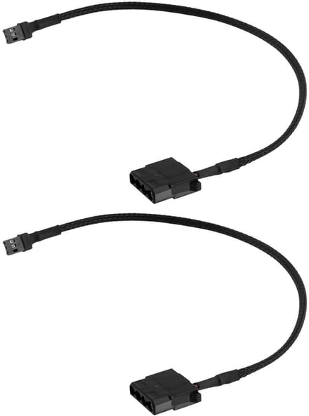 2 Stuks 3-Pin Ventilator Header naar 12V 4-Pin Molex Voedingsadapter Kabel voor Computer Koelventilator en Accessoires