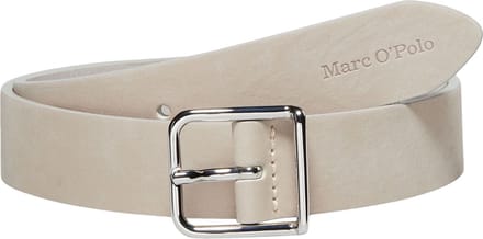 Marc O'Polo Leren Riem Fredis Ladies Belt W75 Stone Grey Beige