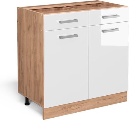 Vicco R-Line Keukenonderkast – 80 cm zonder werkblad Wit Hoogglans