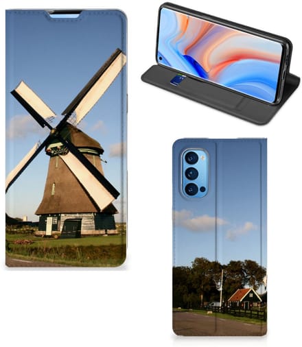 Standcase Hoesje voor OPPO Reno4 Pro 5G Book Cover Molen