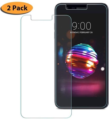 2 Stuks Screenprotector Tempered Glass Glazen Gehard Screen Protector 2.5D 9H (0.3mm) - Geschikt Voor: LG K10 2018