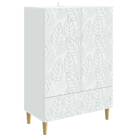 vidaXL - Dressoir - Wit - 66 - x - 34,5 - x - 95 - cm - Bewerkt - hout