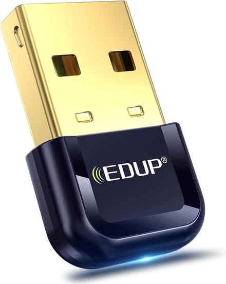 EDUP USB Bluetooth 5.3 Dongle - Ontvanger voor Windows 11/10/8.1 - Plug & Play - Bereik tot 20m