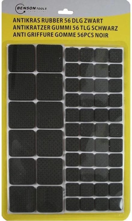 Anti Kras rubber - 56 Delig - Zwart