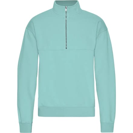 1/4 rits sweater Colorful Standard Organic Teal Blue