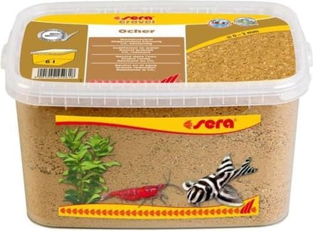 Sera Gravel Ocher - Inhoud: 6 liter - Aquarium grind bodem