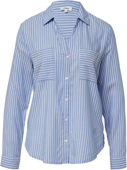s.Oliver - female - Gestreepte blouse met opgestikte zakken