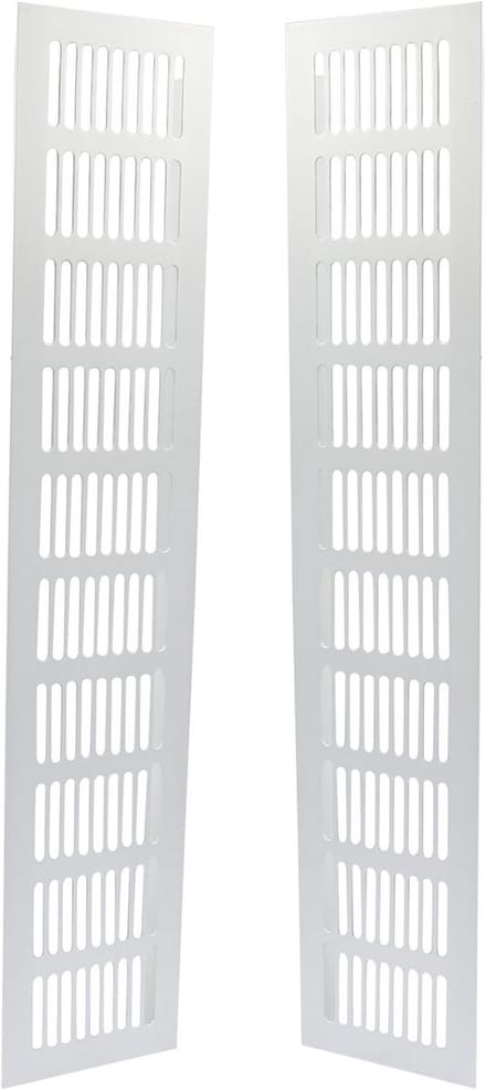 Ventilatierooster Aluminium 80x400mm voor Kast en Meubels (2 Stuks)