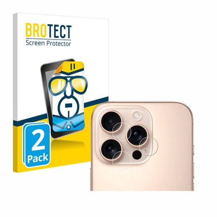 BROTECT - Screenprotector voor Apple iPhone 16 Pro (ALLEEN Camera Lens) - Folie Beschermfolie transparant 2 Stuks