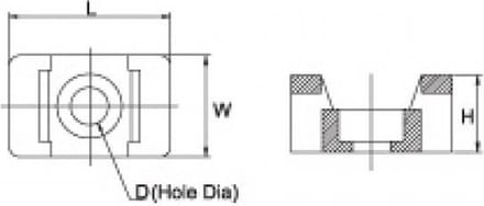 TD47 Schroefzadels tot 7,6mm kabelbinders (M4) - Tie wraps - Tyraps