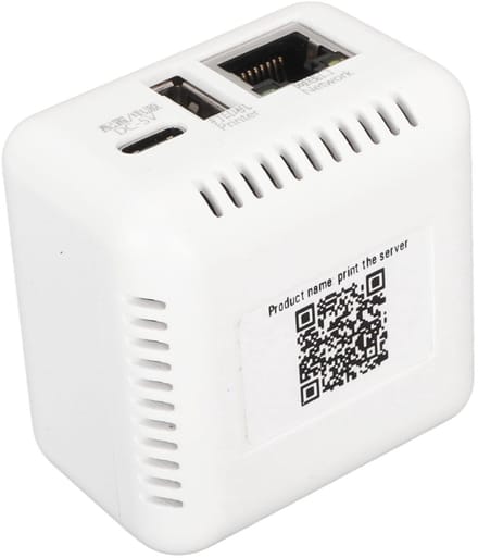 Dailygoody - USB 2.0 Netwerkprintserver - Printserveradapter - Efficiënt afdrukken - EU-stekker - Geschikt voor Windows en Linux - Meerdere interfaces