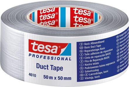 Tesa 04610 Ducttape - Algemeen - Zilver - 50mm x 50m