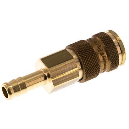 Messing DN 7.2 (Euro) Bruin-Coded Luchtkoppeling Snelkoppeling 9 mm Slangpilaar