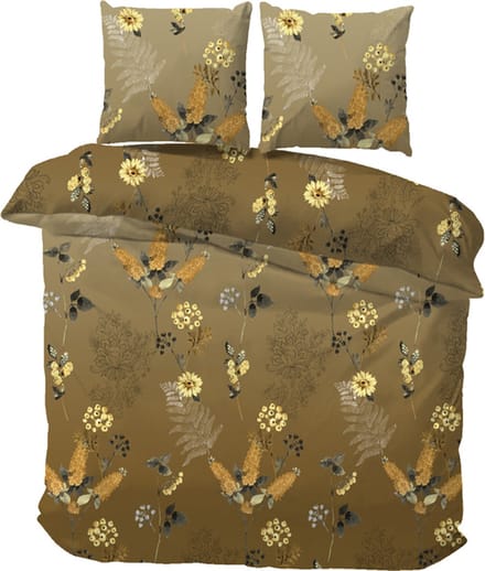 iSleep Dekbedovertrek Elles - Eenpersoons - 140x200/220 cm - Natural