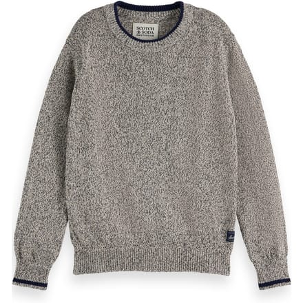 Scotch & Soda Boy Regular-fit Melange Pullover Plaza Taupe Melange Größe: 8 | Strickjacken Outlet | kids | Schwarz