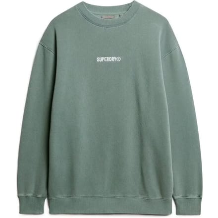 Superdry - Micro Logo sweatshirt met ronde hals en losse pasvorm - Heren - Truien