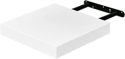 Compacte Wandplank 20x20cm van MDF voor Badkamer, Keuken en Hal - Wit, Ruimtebesparend en Modern Design
