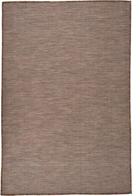 vidaXL Buitenkleed platgeweven 120x170 cm bruin
