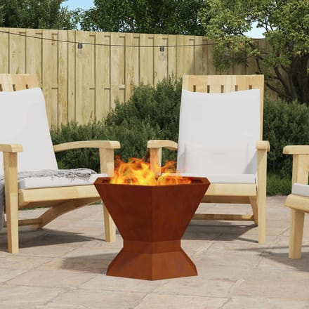 vidaXL - Vuurkom - Roestkleurig - 50 - x - 50 - x - 40 - cm