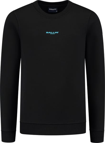 Ballin Amsterdam - Jongens Regular fit Sweaters Crewneck LS - Black - Maat 14