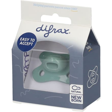 Difrax fopspeen Pure newborn Mintgreen unisex