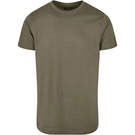 Build your Brand Basic Round Neck T-Shirt BYBB010 - OLIVE - 5XL