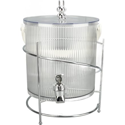Drankdispenser Transparante Drankdispenser met Tap en Standaard Voor Feesten Bruiloften Limonade Wasmiddel Multifunctioneel L white