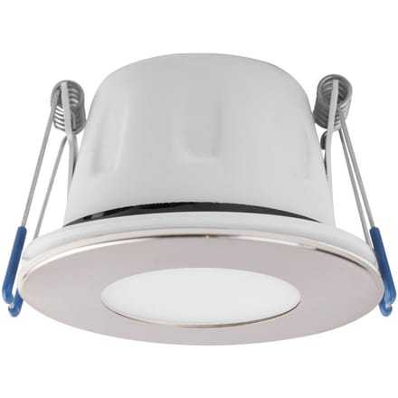 MEGAMAN LED inbouwspot Tego Slim, 4.000 K, nikkel, IP65